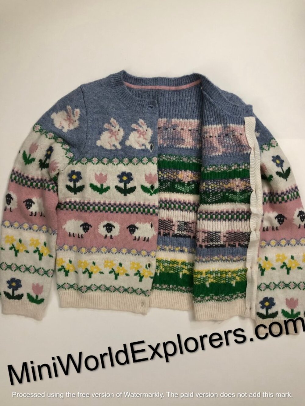 NWOT Mini Boden Edie Fair Isle Cardigan - Picture 8 of 9
